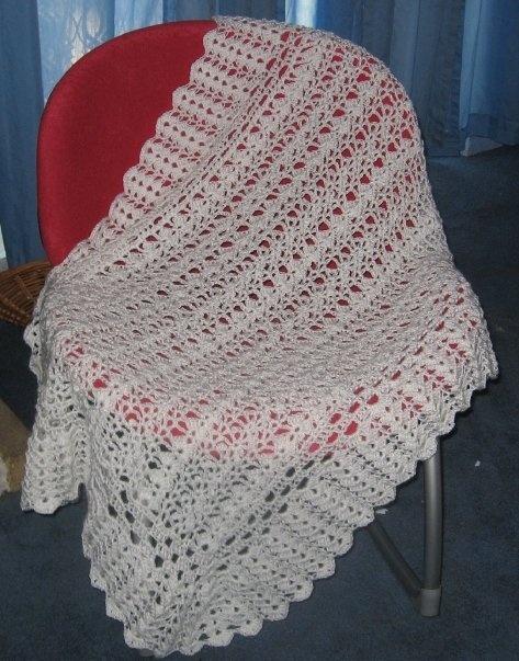crochet white baby blanket
